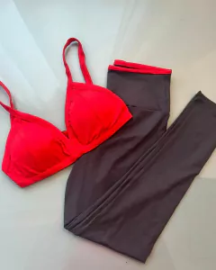 Conjunto Lirio Poliamida encorpado zero transparência - Arco-íris Moda Fitness