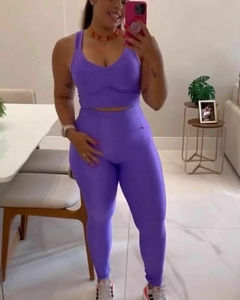 Conjunto Jollie Poliamida encorpado zero transparência - Arco-íris Moda Fitness