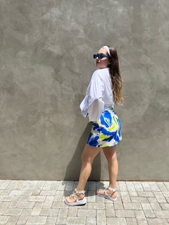Saia Heloisa - Estampada - PpBlue