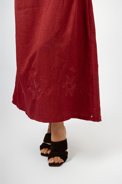 Vestido Flora - Bordô na internet