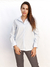 Camisa Rayada Algodon Celeste Malibu - comprar online