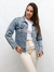 Campera Jean Oversize Stras Aries - comprar online