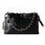 Bolsa feminina em couro legítimo com corrente dourada, design elegante e carteira brinde. Perfeita para o dia a dia e eventos.