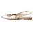 Sapato dourado Zambeze com couro macio e alça ajustável. Perfeito para elegância e conforto. Ideal para eventos especiais. Compre agora!
