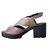 Sandália Zambeze em couro legítimo com salto alto tratorado, conforto e elegância para todas as ocasiões. Compre já!