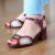 Sandália Feminina em Couro Estilo Retro Vintage Salto Médio EJ0013 - comprar online