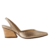 Scarpin slingback retrô em couro legítimo com salto bloco escultural. Conforto, elegante e estilo atemporal em um único modelo. Exclusivo na Zambeze Calçados!