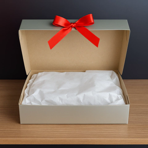 Caixa de Papel Cartão 24x19x4,5 Prata