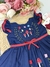 Vestido Berenice - Azul Marinho - Natal - Tamanho: 1 Ano - Cheiro do Campo Baby
