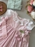 Vestido Cerejinha - Rosa Listras - Cheiro do Campo Baby