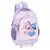 Mochila de Rodinha Stitch e Angel Quadriculada Lilás Luxcel