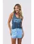 Regata feminina DROP SHOT ENJOY 3.0 Marinho - Cassino Store