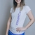 Babylook Compass Branco c/ roxo vertica