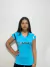 Baby look dry azul detalhe branco e preto Compass