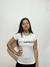 Baby look dry branca Compass preto - comprar online