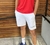 Calção masculino liso branco Compass