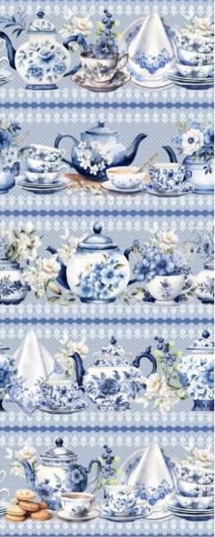 Imagem do Barrado Digital Xícaras - 55 x 150cm