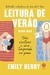 Capa do eBook "Leitura de Verão" com duas pessoas relaxando na praia, uma lendo e a outra deitada ao sol.