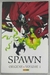 Capa do livro "Spawn: Origens Vol. 01", apresentando o personagem principal em ação, envolto em efeitos de energia verde e sombras.