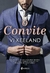 Capa do eBook "O Convite" de Vi Keeland, mostrando um homem bem vestido em um terno azul, ajustando a gravata.
