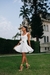 Vestido Curto de Viscolinho Jasmim Off-White - loja online