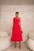 Vestido Clássico Com Decote Assimétrico Vermelho Aliança Vermelho na internet