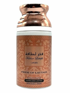 Spray Corporal Árabe Concentrado Extra Longa Duração Fakhar Rose 250ml - Lattafa Feminino