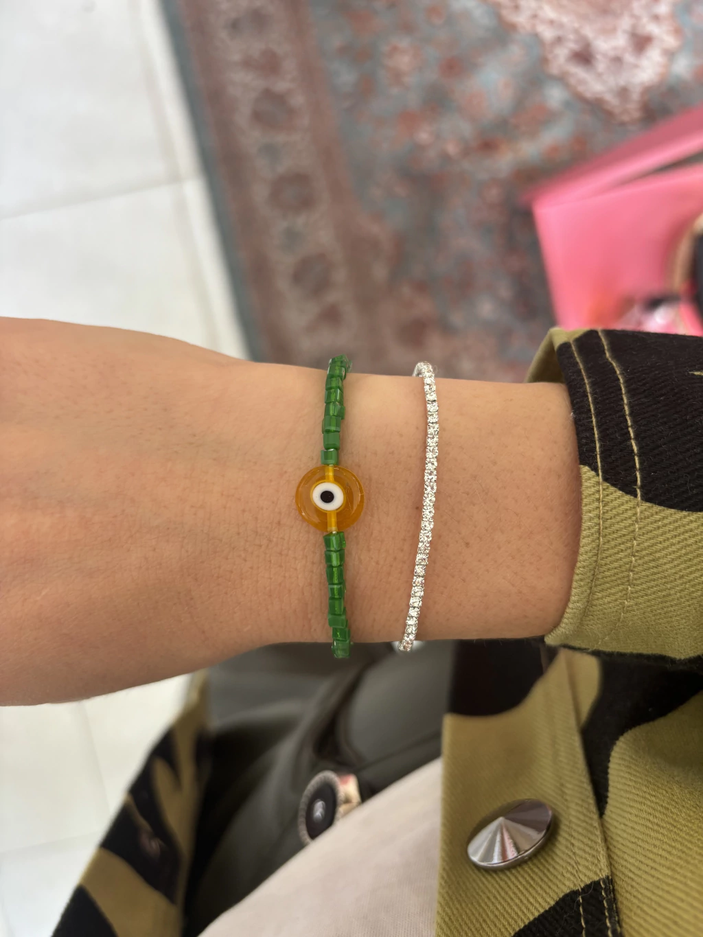 Pulsera verde amarillo