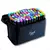 Kit Canetinhas C/80 cores Estojo Canetas Marcador Ponta Dupla