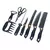 Kit Faca 8 Peças Everyalth Preta Craquelado - Rico Importados