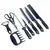 Imagem do Kit Faca 8 Peças Everyalth Preta Craquelado