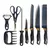 Kit Faca 8 Peças Everyalth Preta Craquelado