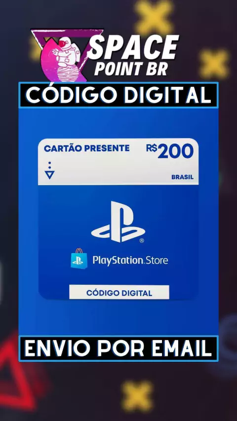 GIFT CARD PLAYSTATION DE R$ 200,00