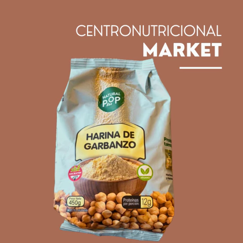 Harina de garbanzo x 450g Natural Pop - comprar online