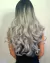 Peruca wig Preto Com Grisalho Ondulado - comprar online