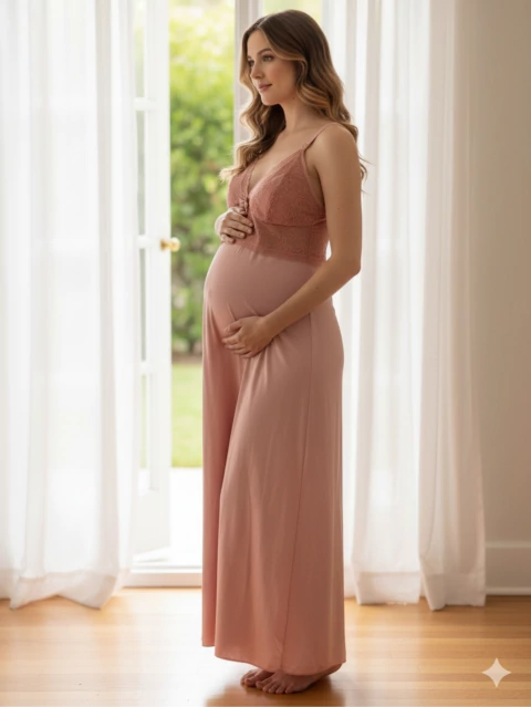 Camisola Amamentação Longa Luxo em Microfibra - comprar online