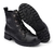 COTURNO FEMININO DE COURO CONFORTO PRETO
