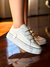 TENIS BRANCO E PRATA COM VELCRO FEMININO