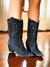 BOTA FERRUCCI ESTRELA COURO PRETA FEMININA