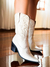 BOTA BRANCA DE FERRUCCI COURO COUNTRY WESTER FEMININA CANO MEDIO - Daylu