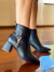 BOTA VIZZANO PRETO CANO CURTO SALTO BLOCO - comprar online