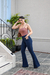 Calça Flare Montaria Cintura Alta com Bolsos - comprar online