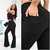 Calça Flare Jacquard Cintura Alta com Bolso - Liberô Style