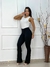 Calça Flare Cintura Alta Bolso e Corte Empina Bumbum - comprar online