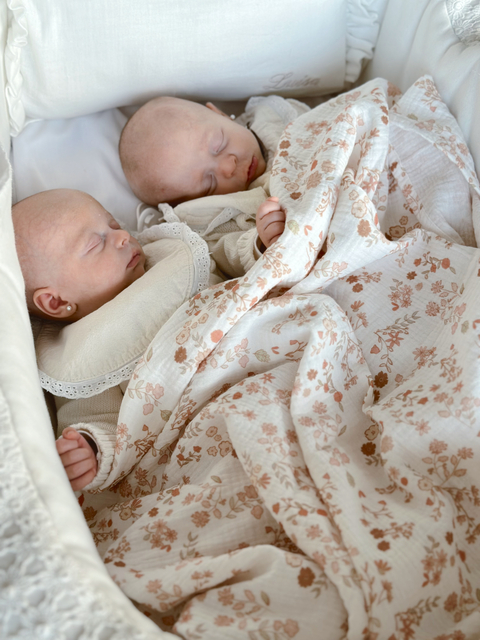 Manta muselina flores boho