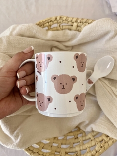 Taza con cuchara Ositos