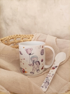 Taza con cuchara Astronautas - Justina Babies