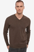 SUÉTER MODAL SLIM GOLA V MARROM - comprar online