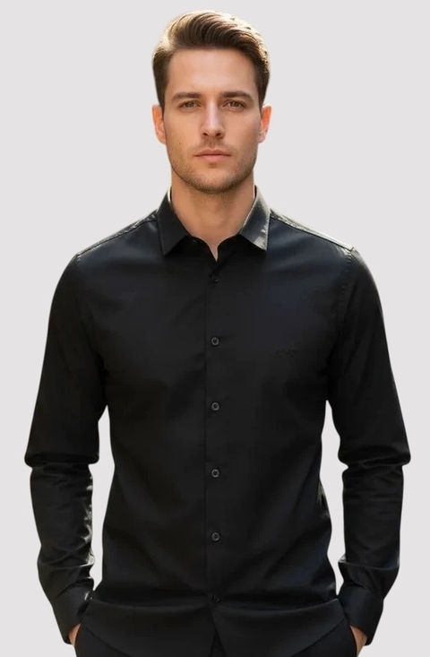 CAMISA POLO USA PARIS SLIM FIT PRETA - comprar online