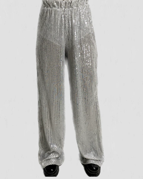 PANTALONA PAETÊ CINZA